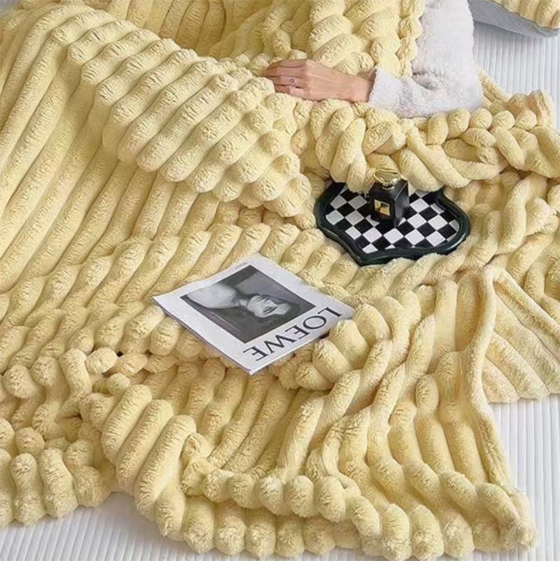 Light weight soft corduroy thin blanket throw rug 180x200cm six colours