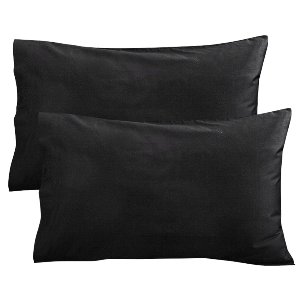 A Pair of 100% Bamboo Black Pillow Cases Pillow slips 48x73cm