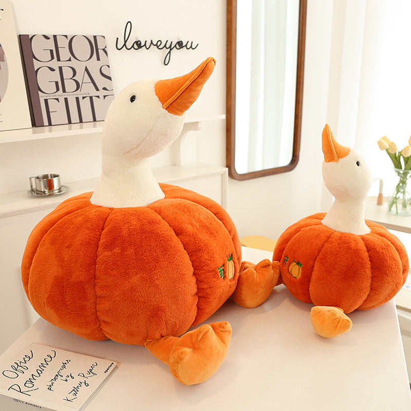 Super Cute Soft Fleece Halloween Pumpkin Duck Plush Toy 50cm/70cm/100cm