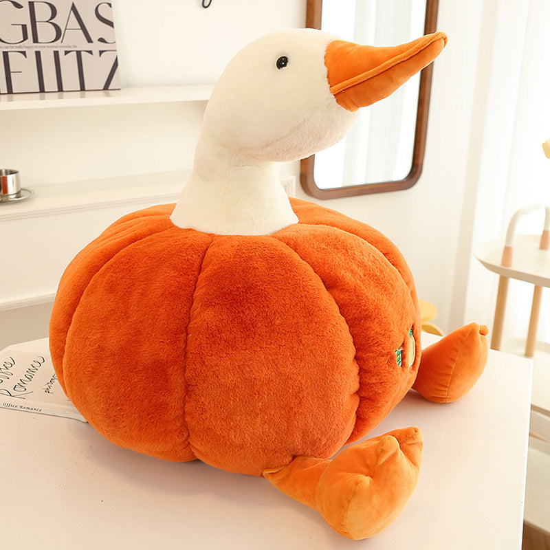 Super Cute Soft Fleece Halloween Pumpkin Duck Plush Toy 50cm/70cm/100cm