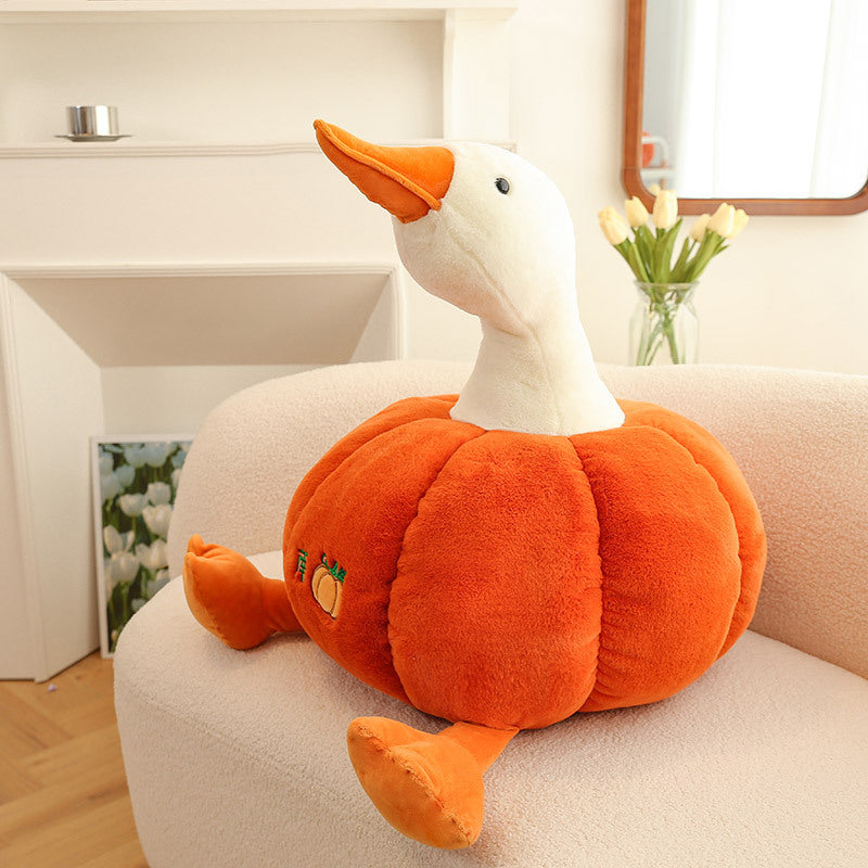 Super Cute Soft Fleece Halloween Pumpkin Duck Plush Toy 50cm/70cm/100cm