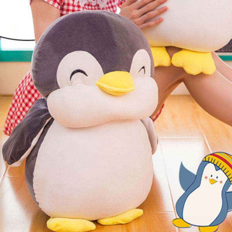 Super Cute Soft Fleece Penguin Plush Toy 40cm or 55cm Grey