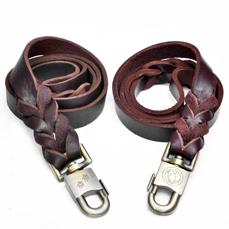 Premium Quality Handmade Genuine Leather Dog Leash Lead 130cm Long