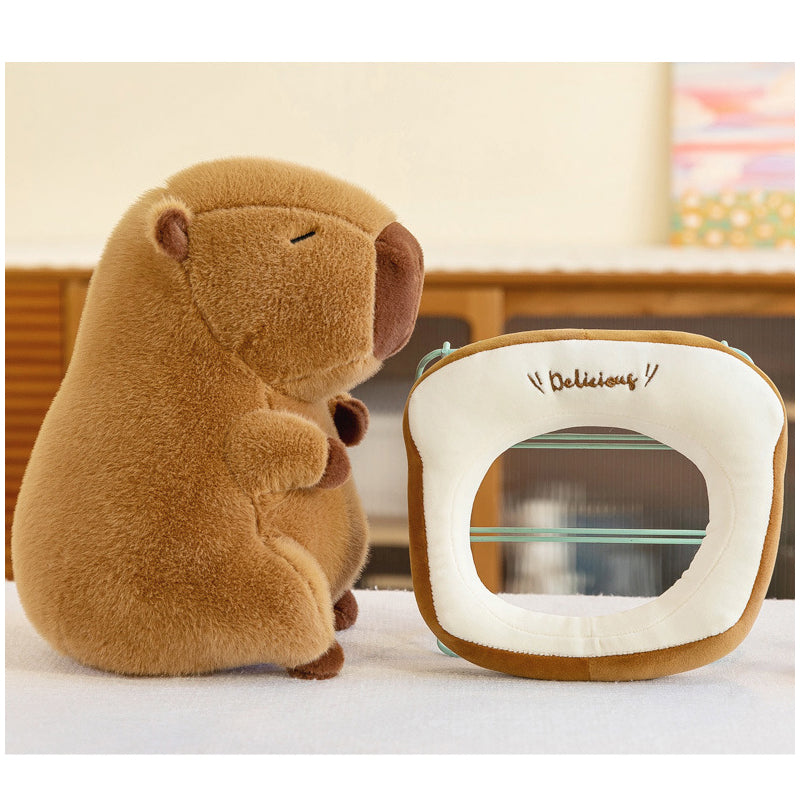 Super Cute Soft Fleece Toast Bread Capybara Plush Toy 50cm Brown