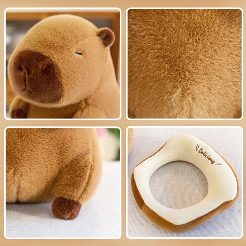 Super Cute Soft Fleece Toast Bread Capybara Plush Toy 50cm Brown