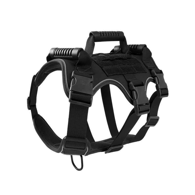 Large Breed Dog Tactical Training Dog Harness Vest Black