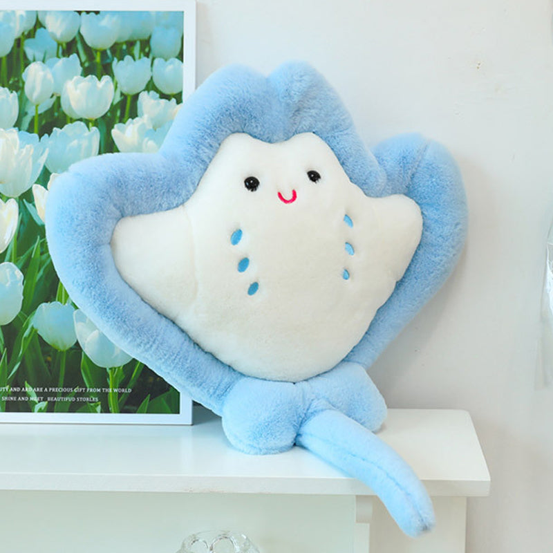 Super Cute Soft Fleece Happy Manta Ray Plush Toy 75cm 90cm 110cm