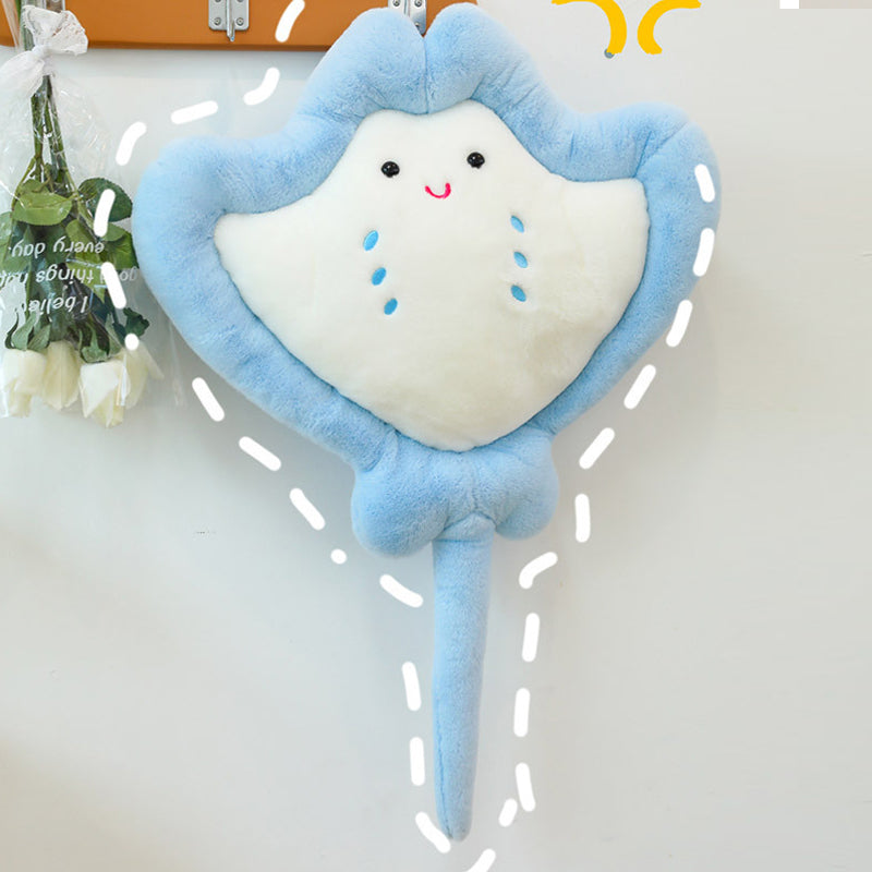 Super Cute Soft Fleece Happy Manta Ray Plush Toy 75cm 90cm 110cm