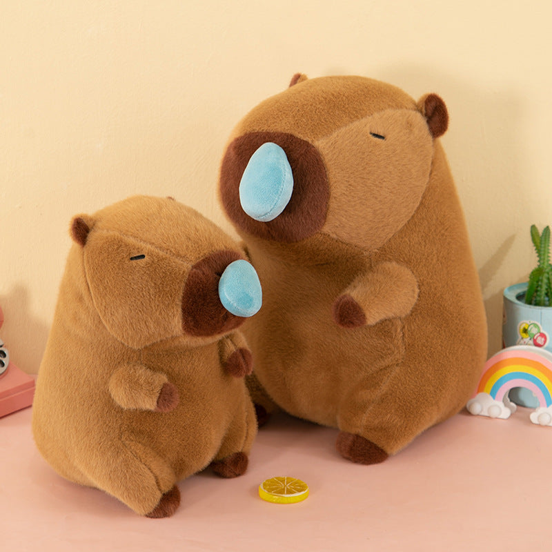 Super Cute Soft Fleece Runny Nose Capybara Plush Toy 50cm Brown