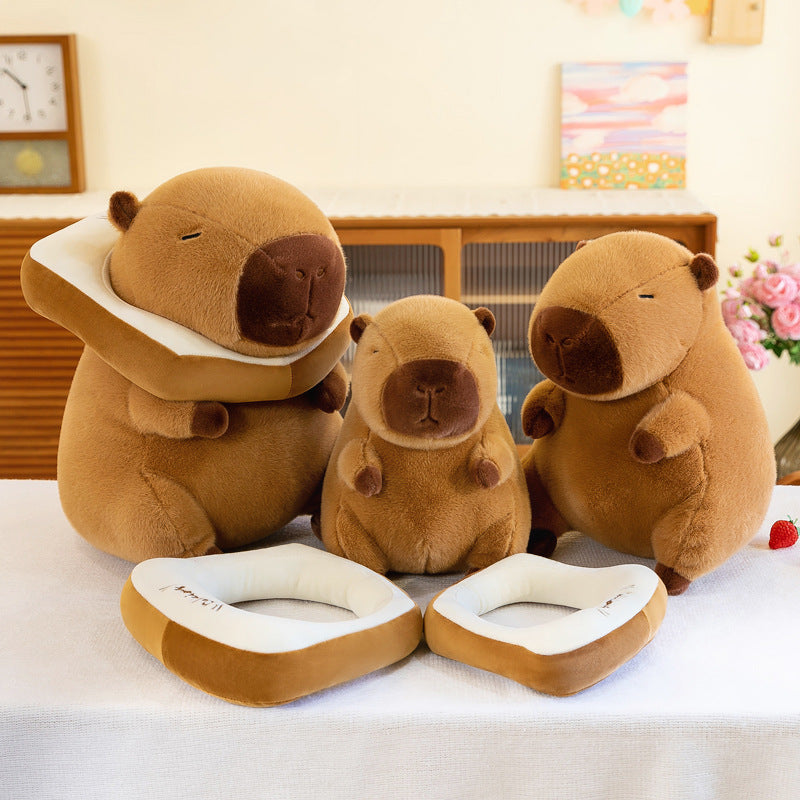 Super Cute Soft Fleece Toast Bread Capybara Plush Toy 50cm Brown