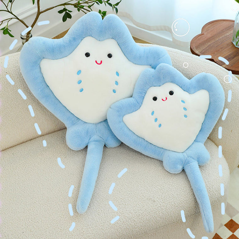 Super Cute Soft Fleece Happy Manta Ray Plush Toy 75cm 90cm 110cm