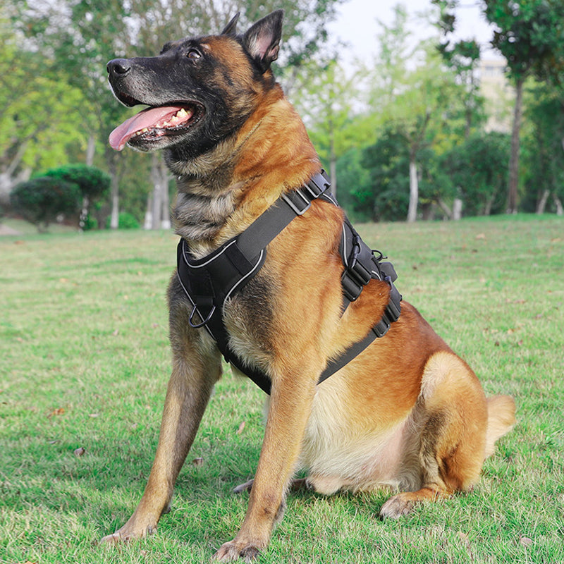 Large Breed Dog Tactical Training Dog Harness Vest Black