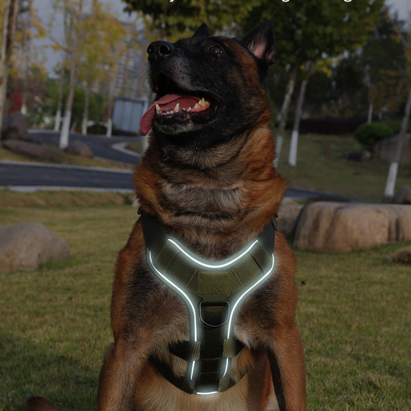 Large Breed Dog Tactical Training Dog Harness Vest Black