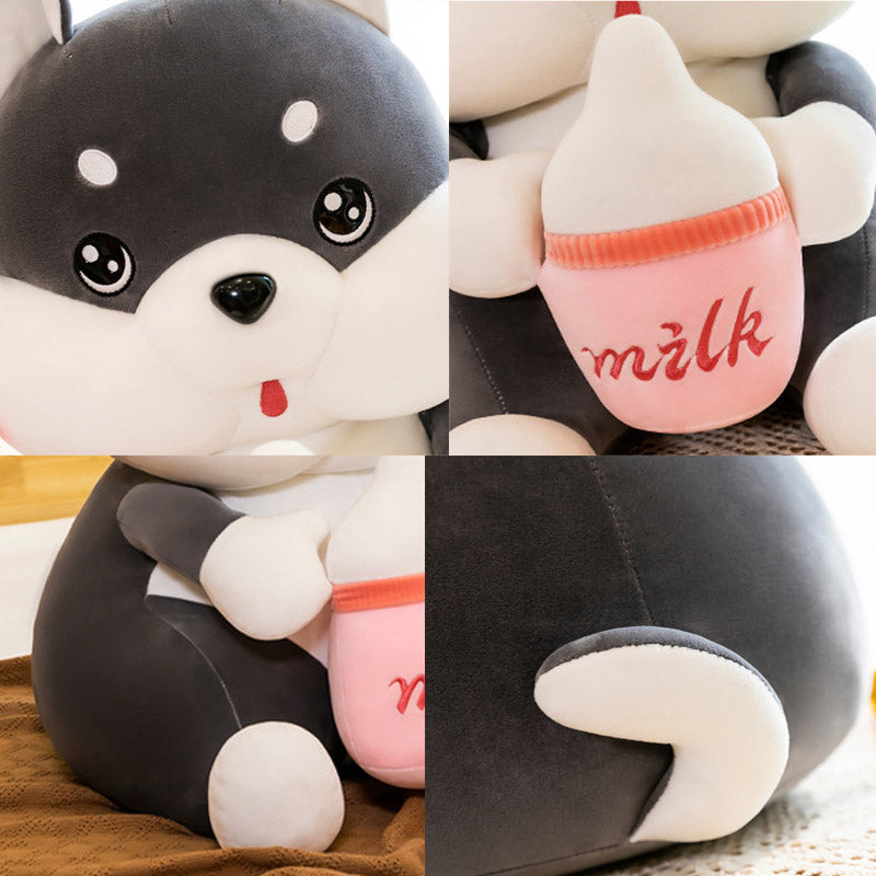 Super Soft Cute Milk Feeding Baby Husky Plush Toy 70cm