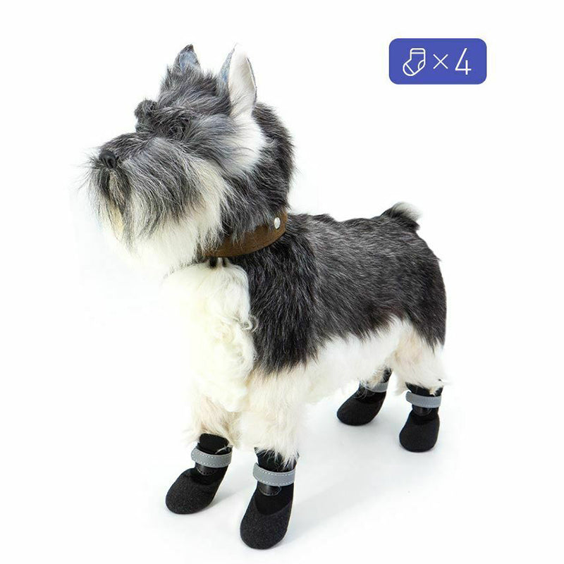 Pet Dog WaterProof Rain Shoes Boots Socks Non-slip Rubber Shoes Black