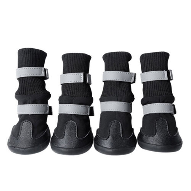 Dog Shoes WaterProof Rain Boots Socks Non-slip Rubber Shoes Black S- XL