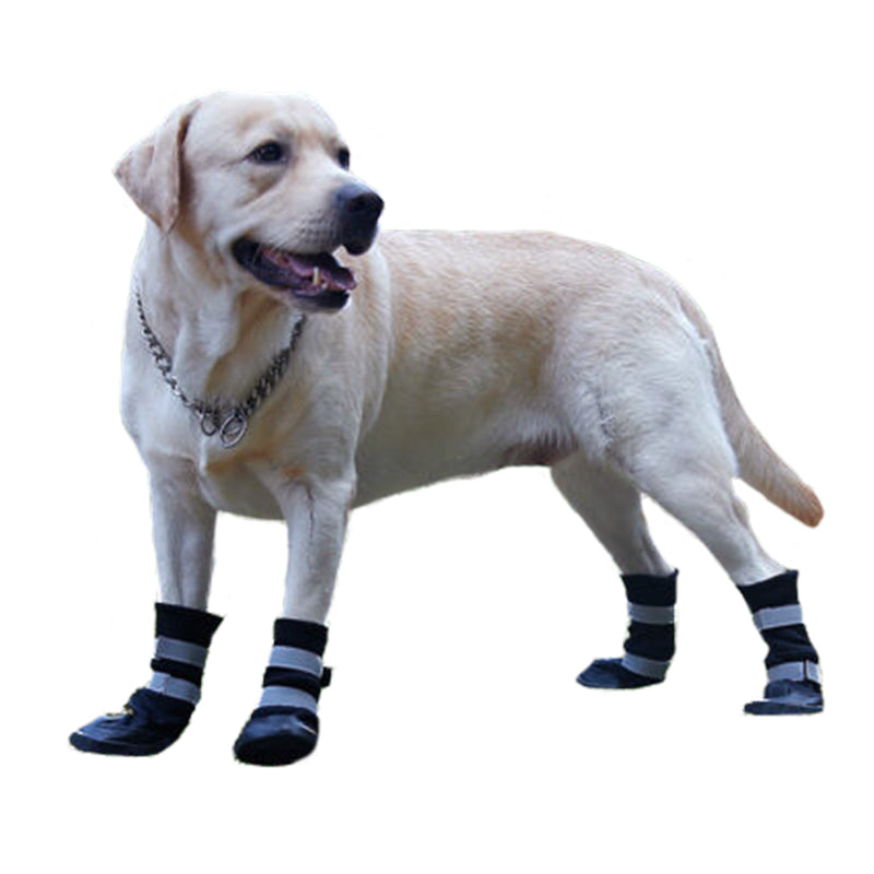 Dog Shoes WaterProof Rain Boots Socks Non-slip Rubber Shoes Black S- XL