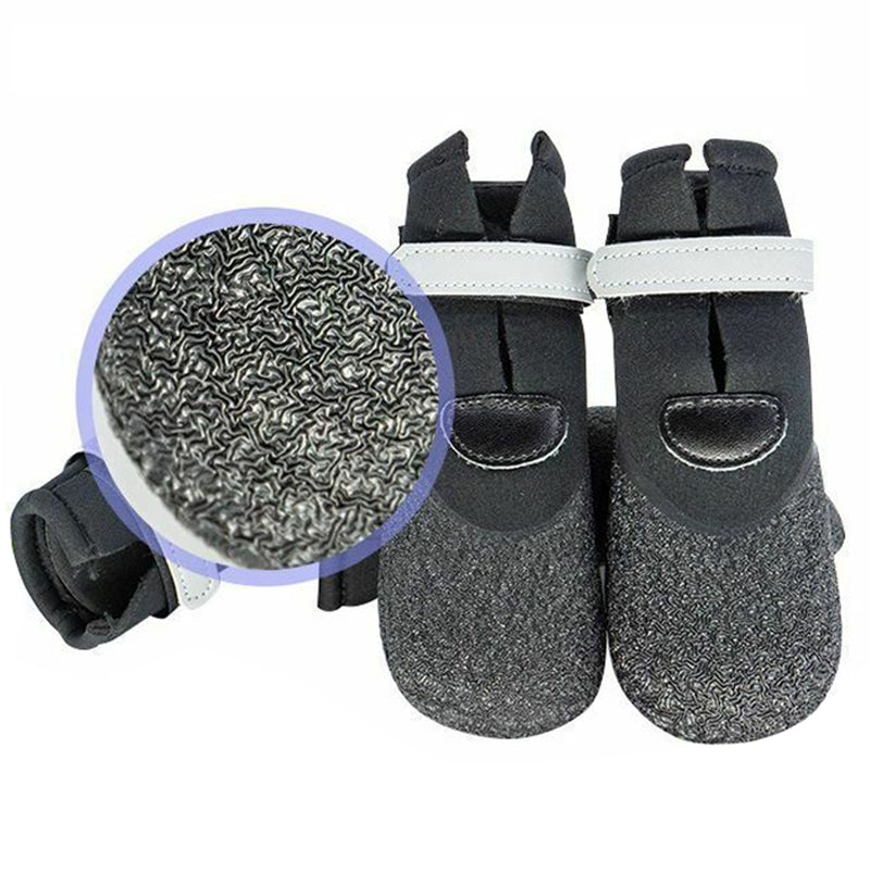 Pet Dog WaterProof Rain Shoes Boots Socks Non-slip Rubber Shoes Black